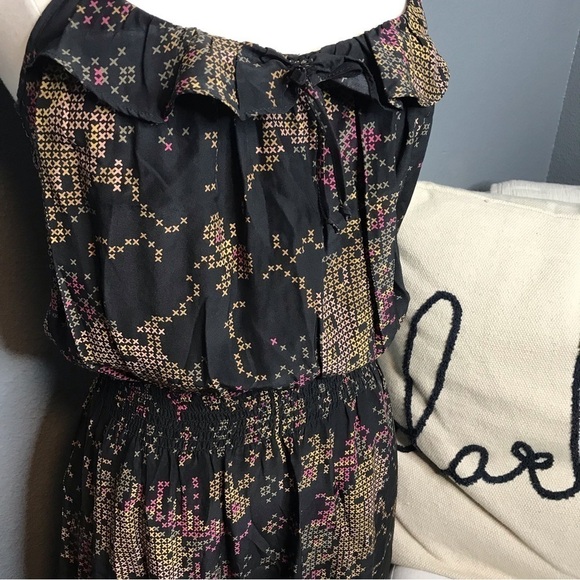 Parker black silk dress with yellow and pink X’s size XS - Picture 5 of 6
